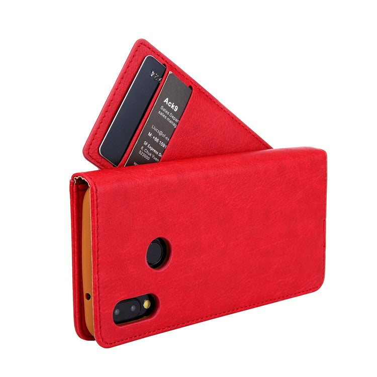 CMAI2 PU Leather Card Slots Phone Case for Huawei P20 Lite / Nova 3e (China) - Red
