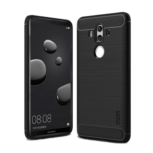 MOFI Carbon Fiber Texture Brushed TPU Protection Mobile Phone Case for Huawei Mate 10 Pro - Black