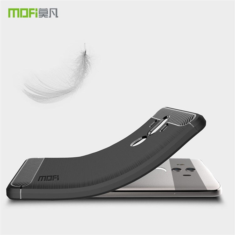 MOFI Carbon Fiber Texture Brushed TPU Protection Mobile Phone Case for Huawei Mate 10 Pro - Black