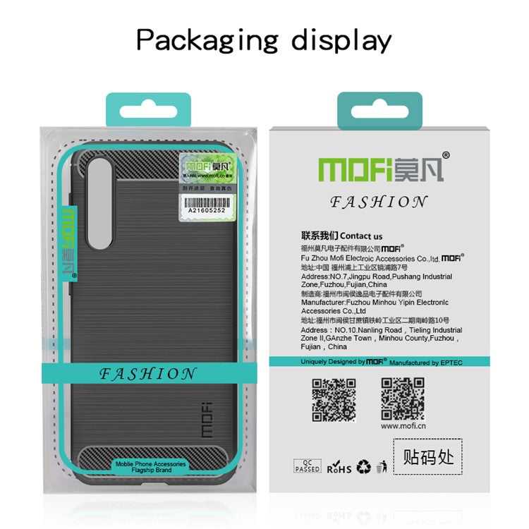 MOFI Carbon Fiber Texture Brushed TPU Protection Mobile Phone Case for Huawei Mate 10 Pro - Black