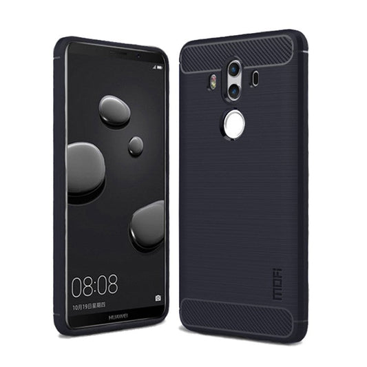 MOFI Carbon Fiber Grain Brushed Flexible TPU Protection Cellphone Case Shell for Huawei Mate 10 Pro - Blue