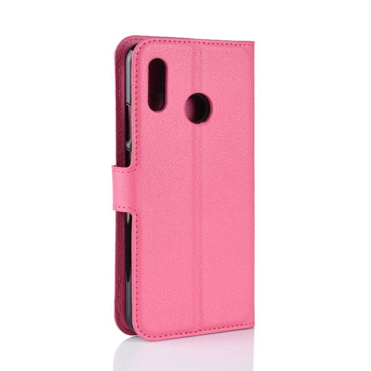 Litchi Skin Wallet Leather Stand Case Cover for Huawei nova 3 - Rose
