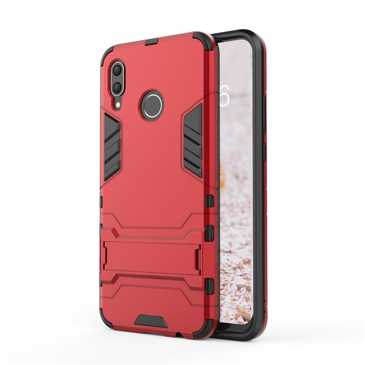 Cool Guard PC TPU Combo Mobile Phone Case with Kickstand for Huawei nova 3 - Red