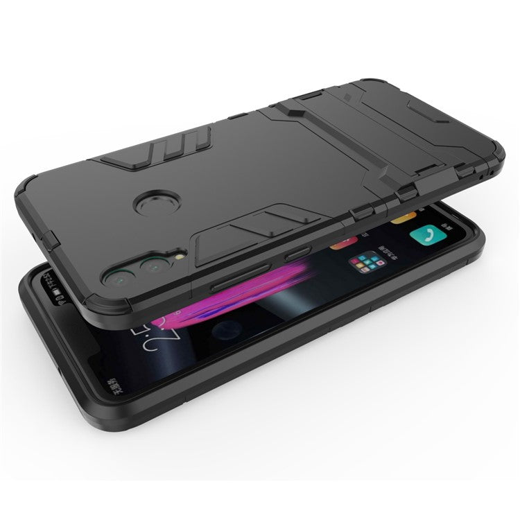 Plastic + TPU Hybrid Case with Kickstand for Huawei Honor 8X / Honor View 10 Lite - Black