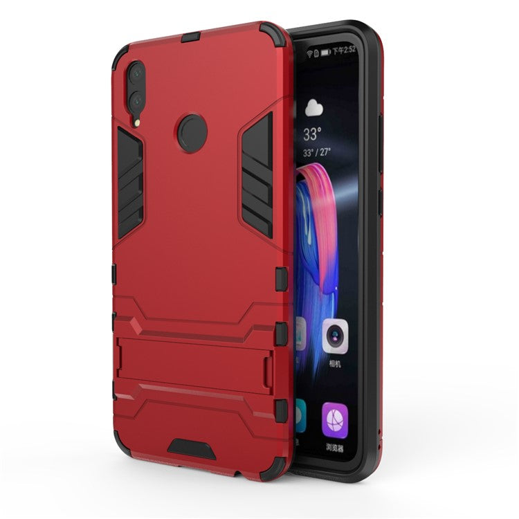 Plastic + TPU Hybrid Back Case with Kickstand for Huawei Honor 8X / Honor View 10 Lite - Red
