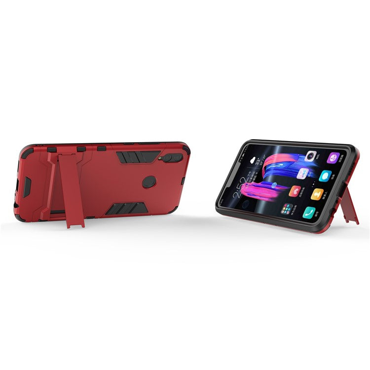 Plastic + TPU Hybrid Back Case with Kickstand for Huawei Honor 8X / Honor View 10 Lite - Red