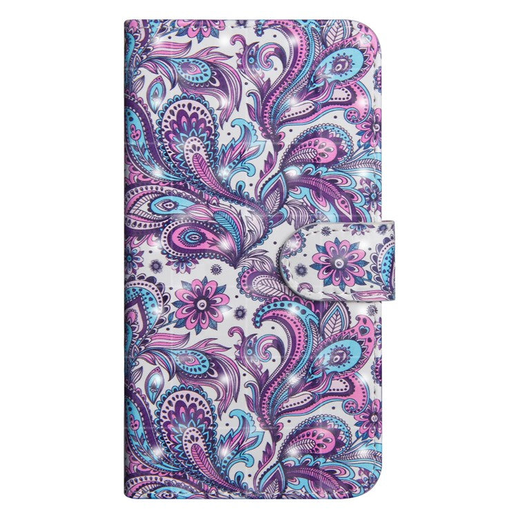 Pattern Printing PU Leather Cell Phone Cover Stand Wallet Case for Huawei Honor 8X / Honor View 10 Lite - Paisley Flower