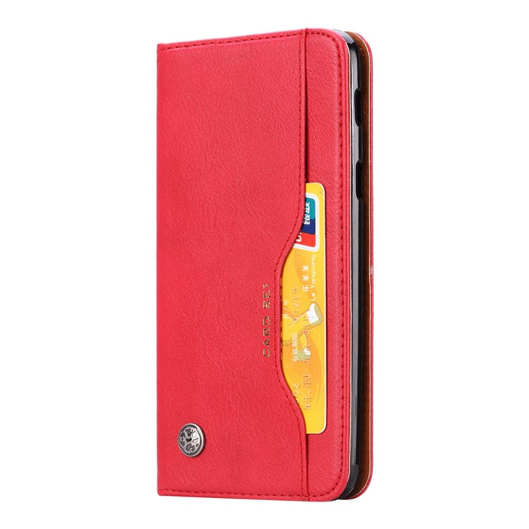 Auto-absorbed Leather Wallet Cover for Huawei Mate 20 Lite - Red