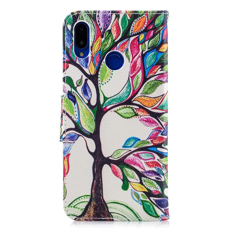 Pattern Printing PU Leather Wallet Case Cover for Huawei nova 3i / P Smart Plus - Colorized Tree