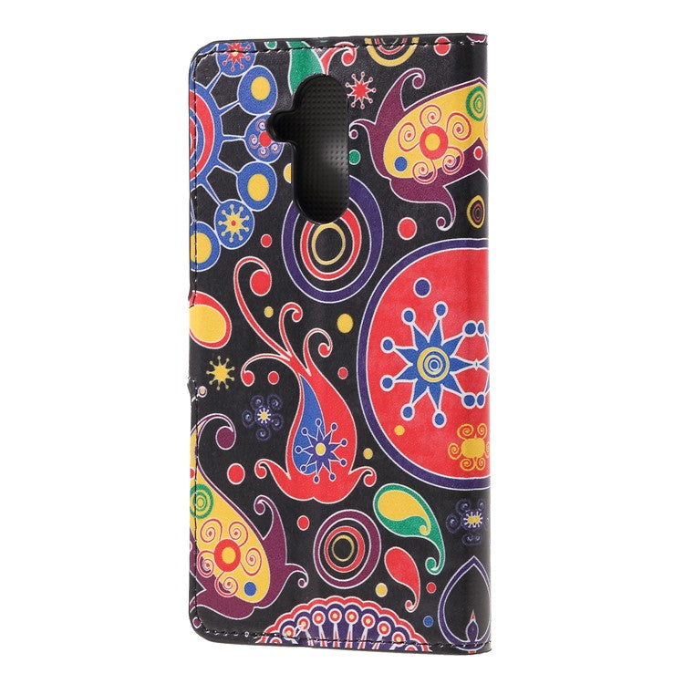 Pattern Printing PU Leather Stand Casing Cover for Huawei Mate 20 Lite - Paisley Flower