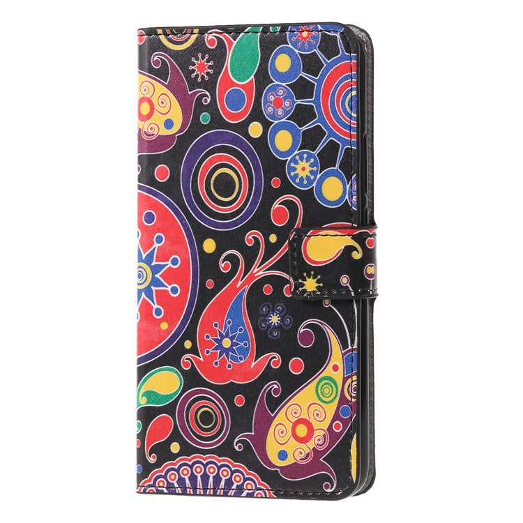 Pattern Printing PU Leather Stand Casing Cover for Huawei Mate 20 Lite - Paisley Flower