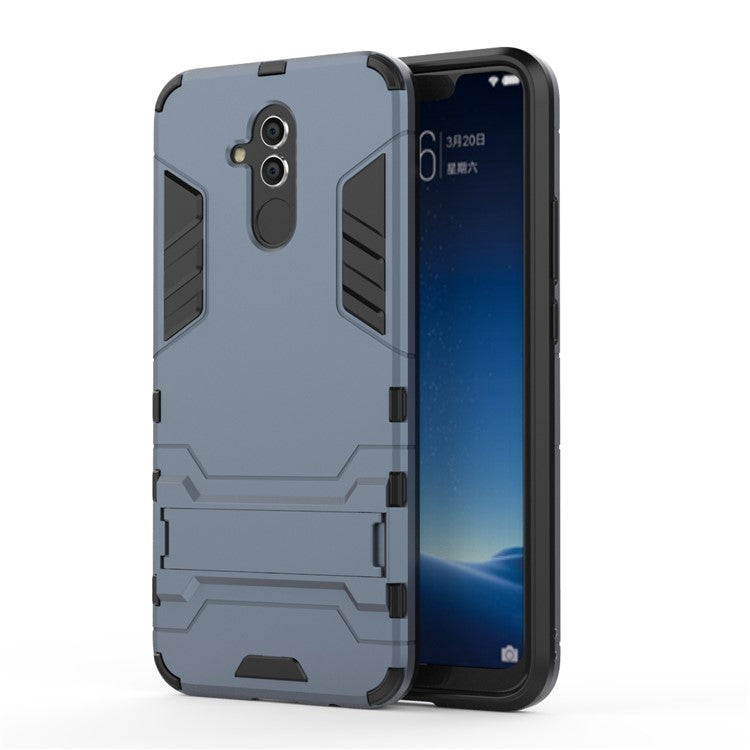 Cool Guard PC TPU Hybrid Cellphone Casing with Kickstand for Huawei Mate 20 Lite - Dark Blue