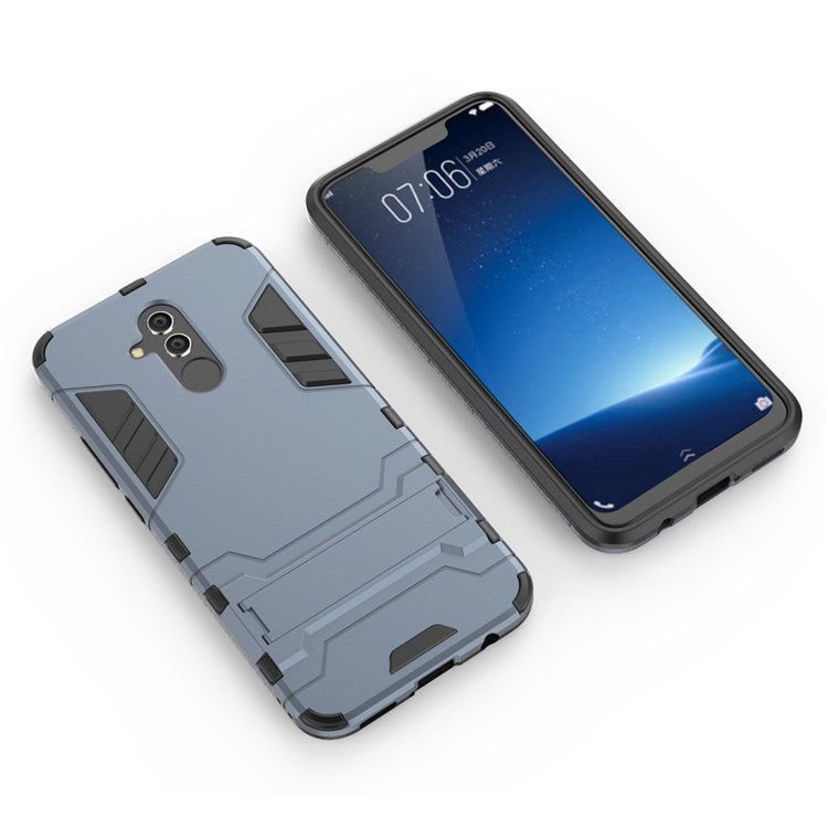 Cool Guard PC TPU Hybrid Cellphone Casing with Kickstand for Huawei Mate 20 Lite - Dark Blue