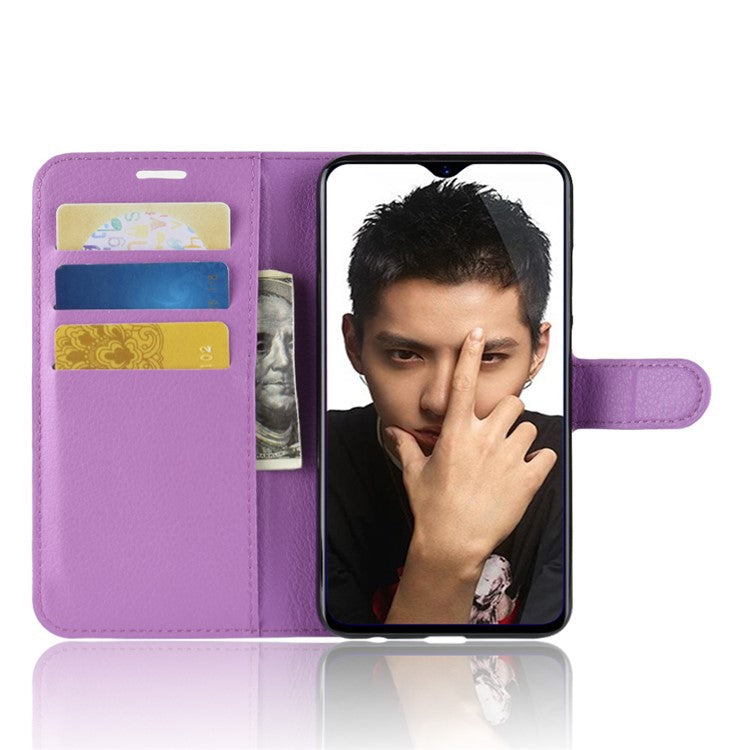 For Huawei Honor 8X / Honor View 10 Lite Case / Litchi Texture Wallet Stand Leather Mobile Phone Cover - Purple