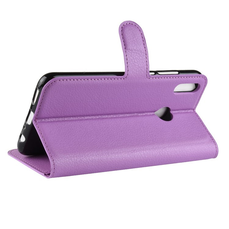 For Huawei Honor 8X / Honor View 10 Lite Case / Litchi Texture Wallet Stand Leather Mobile Phone Cover - Purple