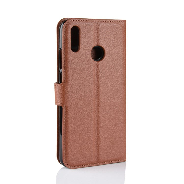 Litchi Texture Case / Wallet Stand Leather Phone Cover for Huawei Honor 8X / Honor View 10 Lite - Brown