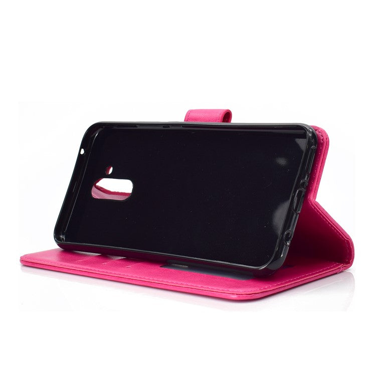 Imprint Totem Pattern Wallet Stand Leather Casing for Huawei Mate 20 Lite - Rose