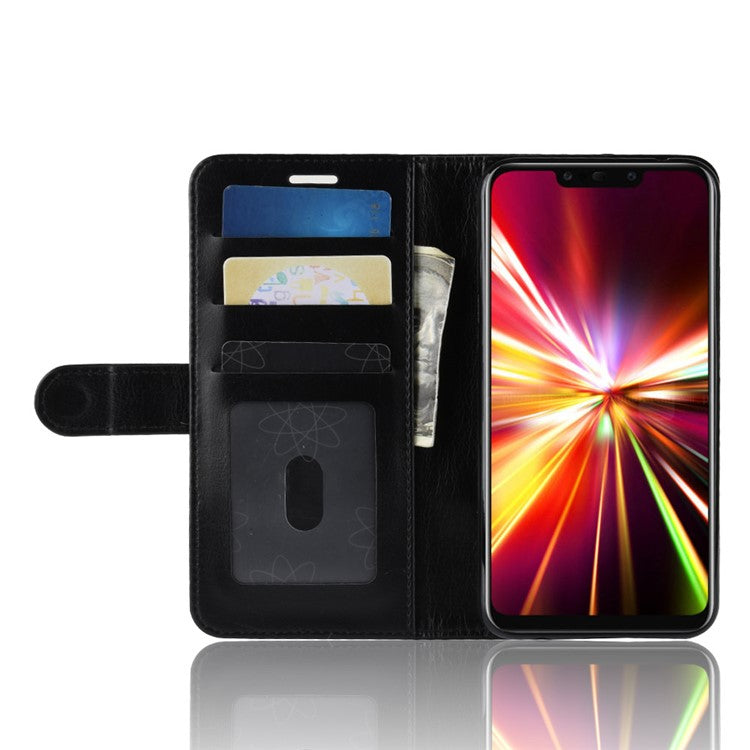 Crazy Horse Wallet Leather Stand Case for Huawei Mate 20 Lite - Black