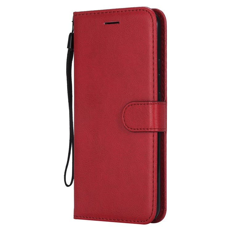 KT Leather Series-2 Wallet Leather Stand  Cover for Huawei Mate 20 Lite / Maimang 7 with Strap - Red