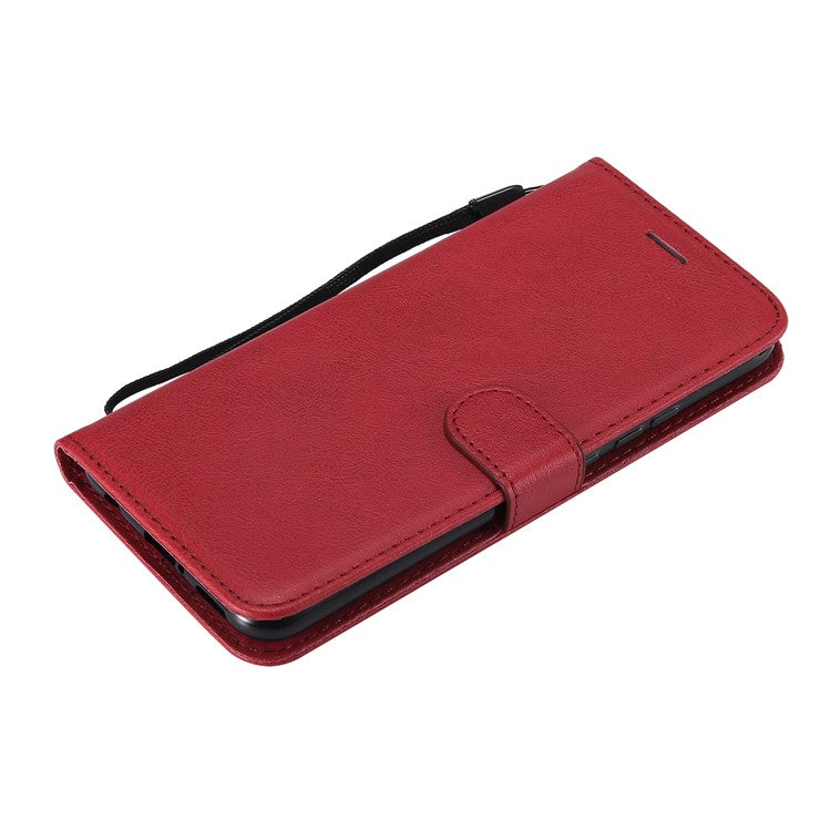 KT Leather Series-2 Wallet Leather Stand  Cover for Huawei Mate 20 Lite / Maimang 7 with Strap - Red