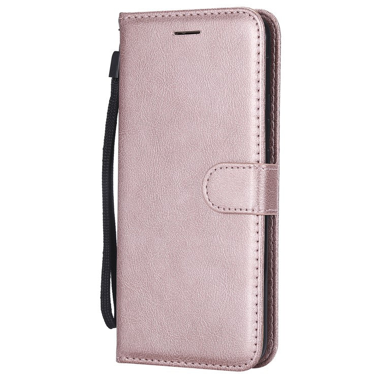 KT Leather Series-2 Wallet Leather Stand  Shell for Huawei Mate 20 Lite / Maimang 7 with Strap - Rose Gold