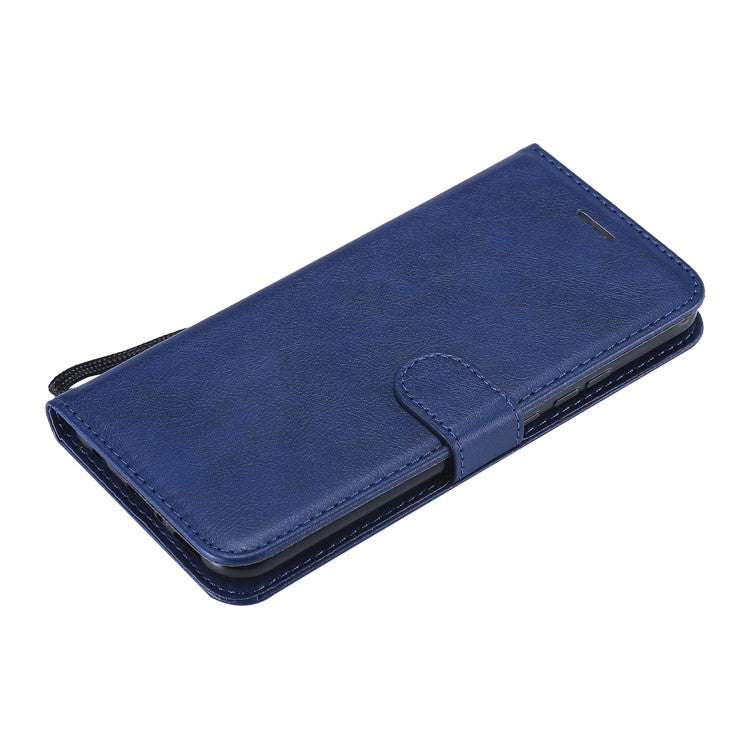KT Leather Series-2 Wallet Leather Stand  Flip Casing for Huawei Mate 20 Lite / Maimang 7 with Strap - Blue
