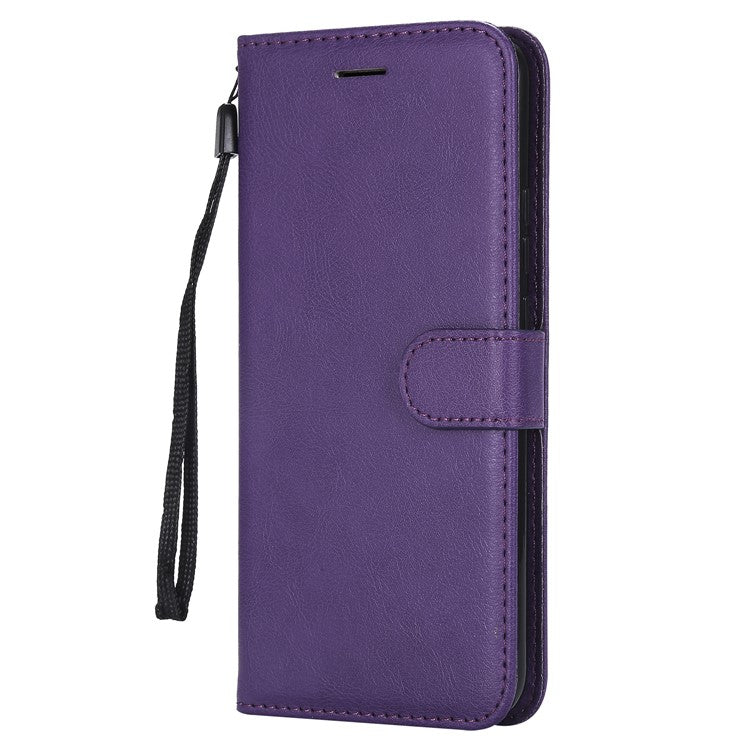 KT Leather Series-2 Wallet Leather Stand  Phone Shell for Huawei Mate 20 Lite / Maimang 7 with Strap - Purple