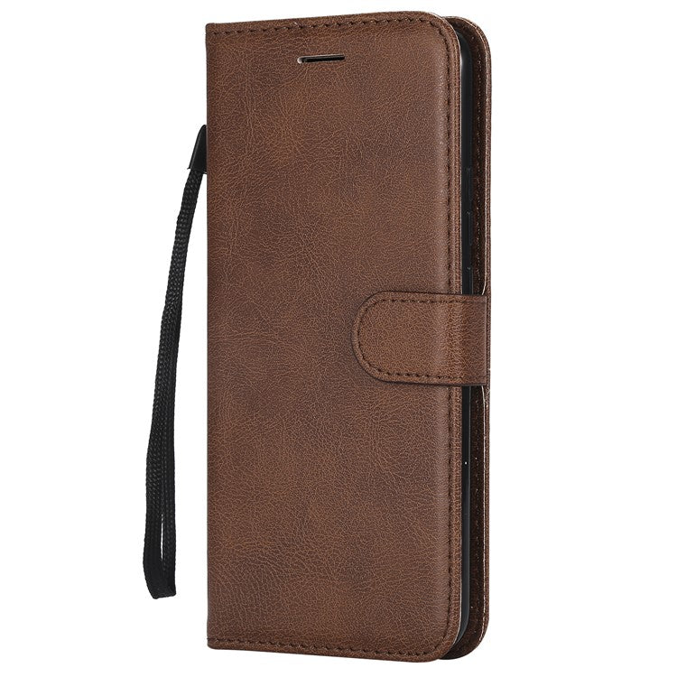 KT Leather Series-2 Wallet Leather Stand  Mobile Cover for Huawei Mate 20 Lite / Maimang 7 with Strap - Brown