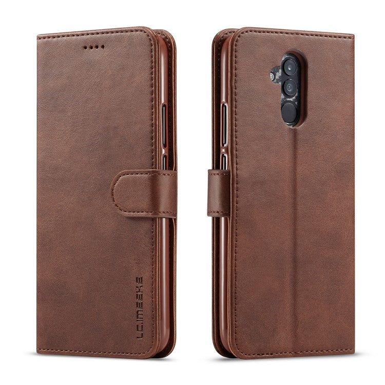 LC.IMEEKE Wallet Leather Stand Case for Huawei Mate 20 Lite - Coffee