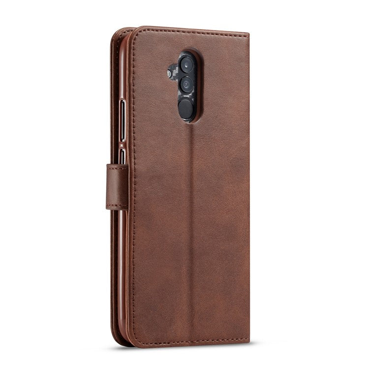 LC.IMEEKE Wallet Leather Stand Case for Huawei Mate 20 Lite - Coffee