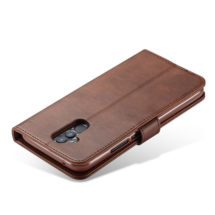LC.IMEEKE Wallet Leather Stand Case for Huawei Mate 20 Lite - Coffee