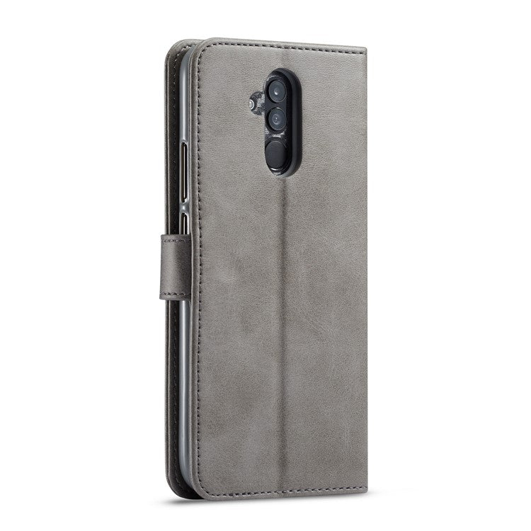 LC.IMEEKE Wallet Leather Stand Cover for Huawei Mate 20 Lite - Grey