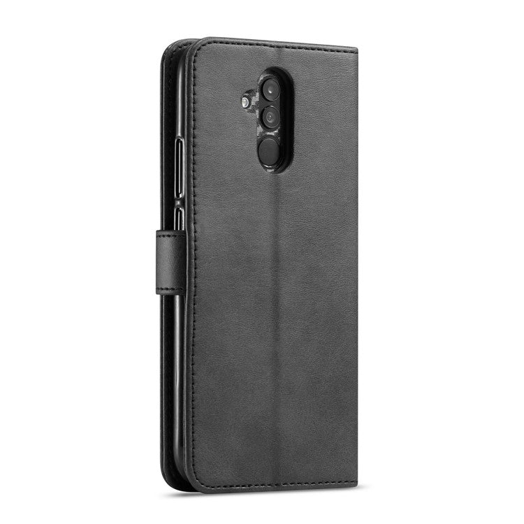 LC.IMEEKE Wallet Leather Stand Shell for Huawei Mate 20 Lite - Black