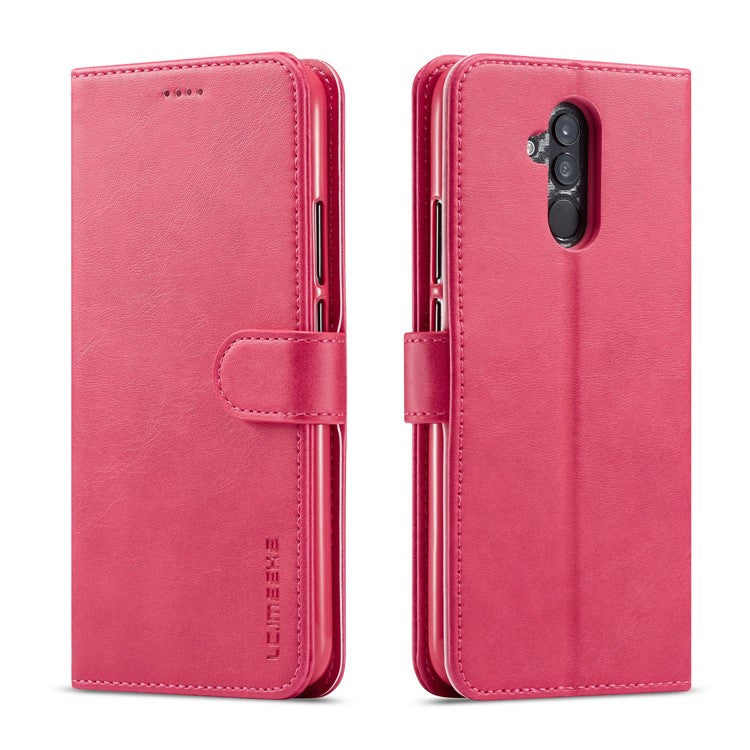 LC.IMEEKE Leather Stand Case with Card Slots for Huawei Mate 20 Lite - Rose
