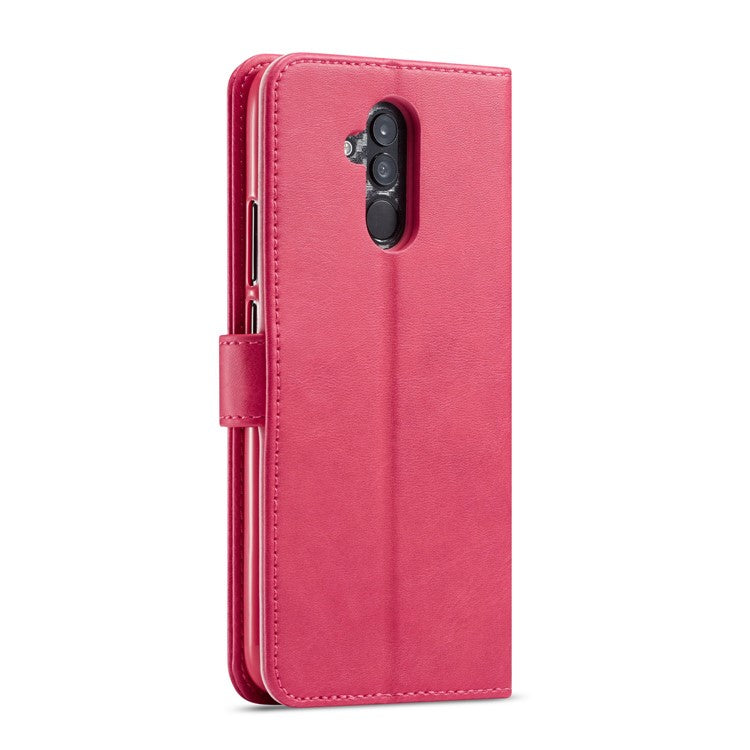 LC.IMEEKE Leather Stand Case with Card Slots for Huawei Mate 20 Lite - Rose