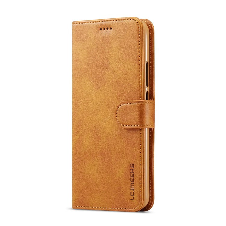LC.IMEEKE Leather Stand Cover with Card Slots for Huawei Mate 20 Lite - Brown