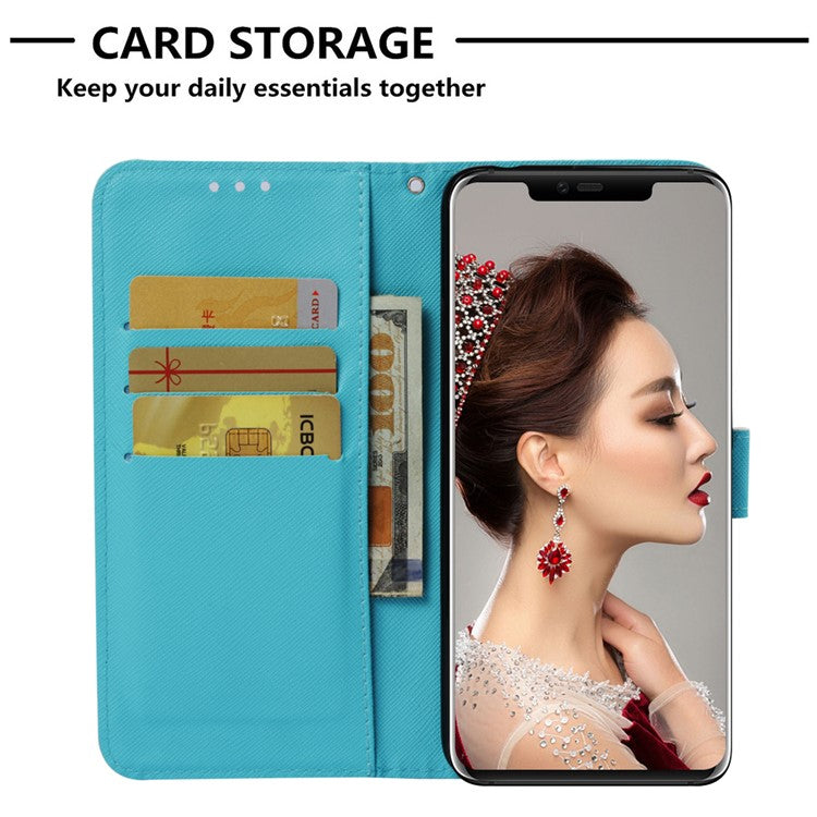 Pattern Printing Leather Magnetic Stand Case for Huawei Mate 20 Pro - Colorful Dream Catcher