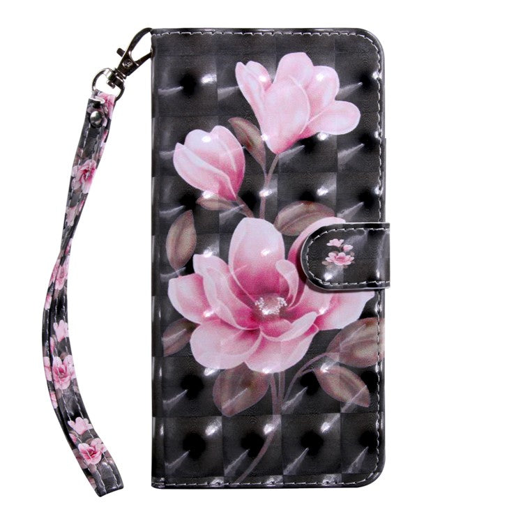Patterned  Protective Leather Mobile Shell for Huawei Y5 (2018)/Y5 Prime (2018)/Honor 7s/Play 7 - Pink Flower