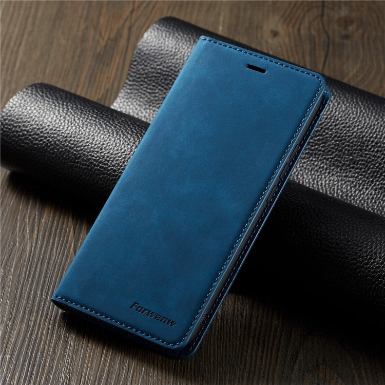FORWENW Fantasy Series Stand Silky Touch Leather Wallet Case for Huawei Mate 20 Lite - Blue
