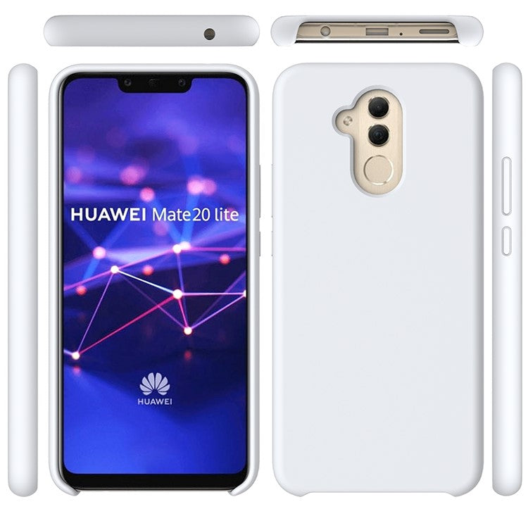 Liquid Silicone Protector Cover for Huawei Mate 20 Lite - White