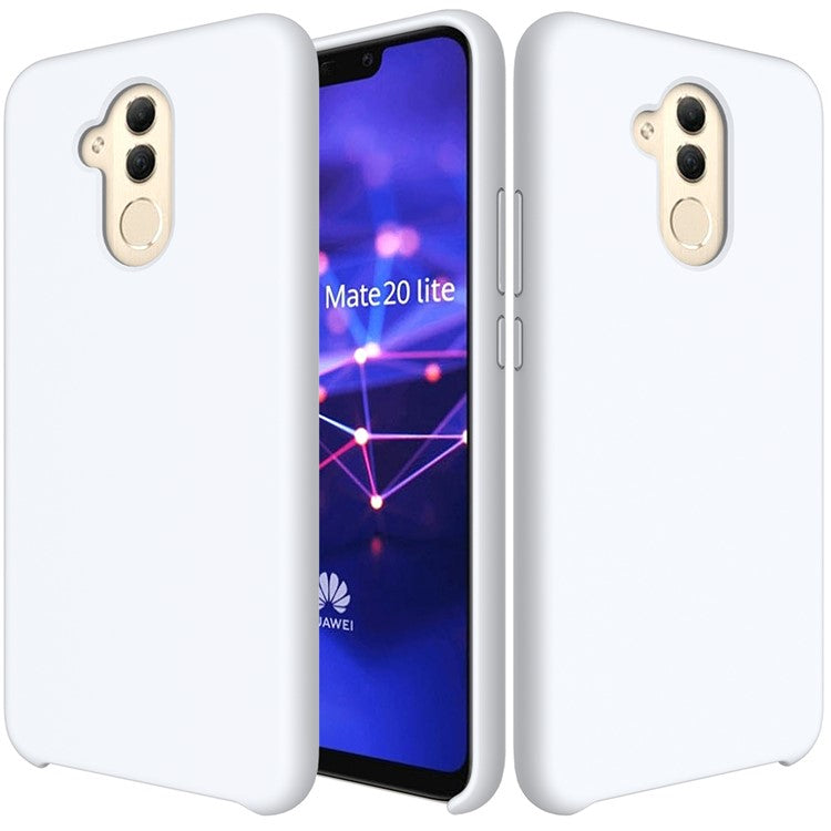 Liquid Silicone Protector Cover for Huawei Mate 20 Lite - White