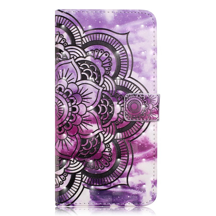 Embossing Pattern PU Leather Protective Flip Case for Huawei P20 Lite / Nova 3e (China) - Purple Flower
