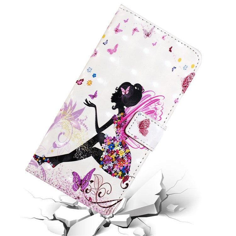 Light Spot Decor Patterned Embossed Magnetic Leather Stand Case for Huawei Mate 20 Lite - Beauty