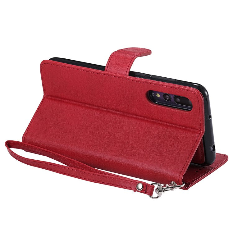 Magnetic KT Leather Series-3 Detachable 2-in-1 Wallet Leather Phone Cover for Huawei P20 Pro - Red