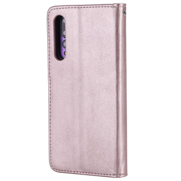 Magnetic KT Leather Series-3 Detachable 2-in-1 Wallet Leather Casing for Huawei P20 Pro - Rose Gold