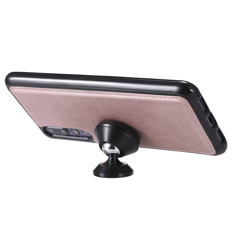 Magnetic KT Leather Series-3 Detachable 2-in-1 Wallet Leather Casing for Huawei P20 Pro - Rose Gold