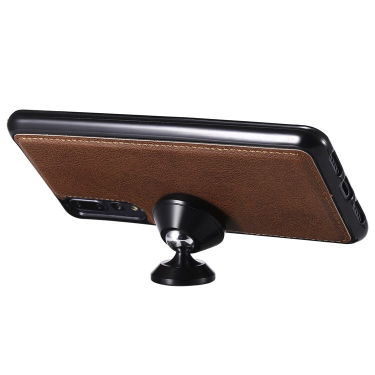 Magnetic KT Leather Series-3 Detachable 2-in-1 Wallet Leather Cell Phone Case for Huawei P20 Pro - Brown