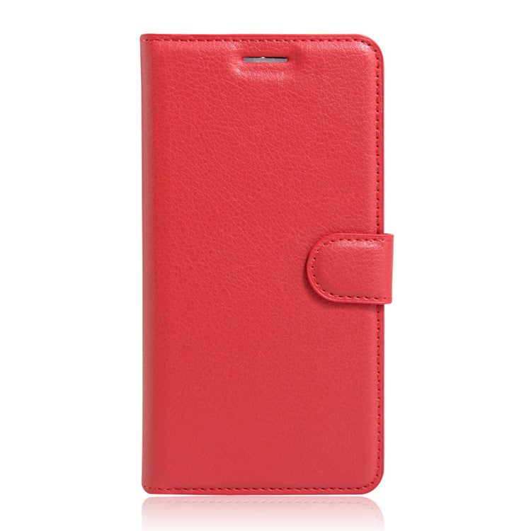 Lychee Skin Wallet Leather Phone Case for Huawei Y5II / Y5II - Red