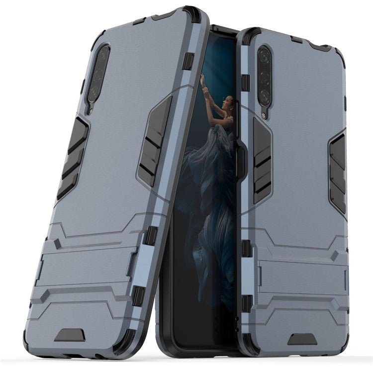 Plastic + TPU Hybrid Phone Case with Kickstand for Huawei Honor 9X Pro - Blue