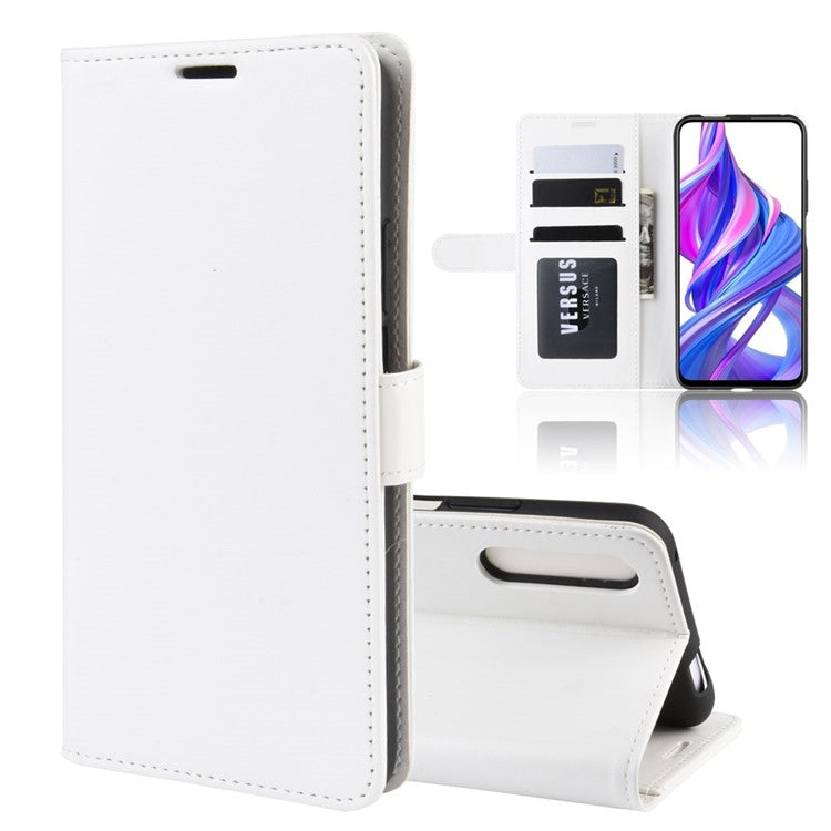 Crazy Horse Wallet Leather Wallet Stand Phone Case for Huawei Y9s/P smart Pro 2019/Honor 9X (For China)/9X Pro - White